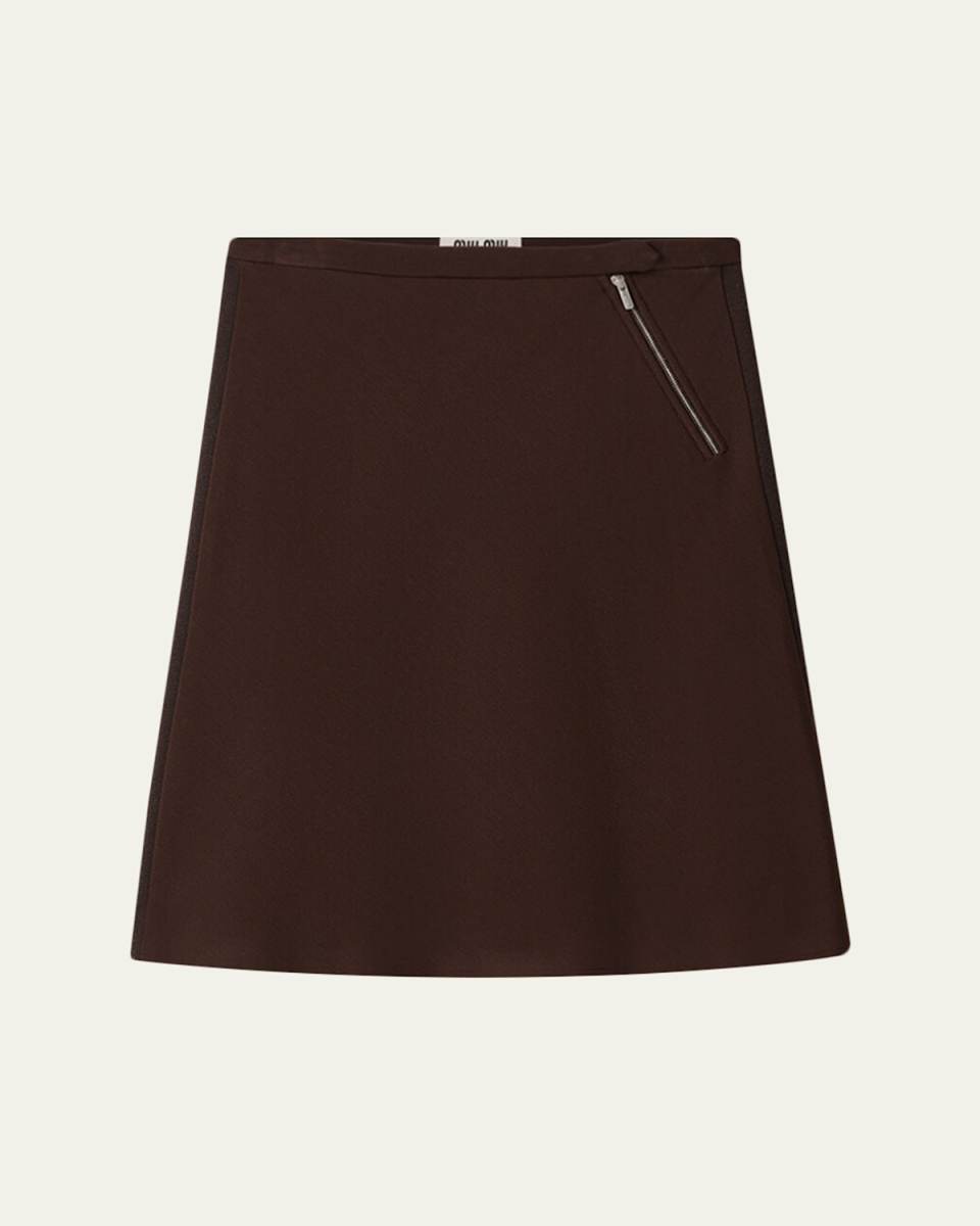 Zipper A-Line Skirt